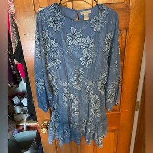 NWOT NEVER WORN BLUE LONG SLEEVED DRESS